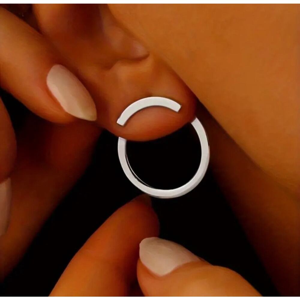 Unique Retro Minimalist Curve Earrings, Geometric Circular Back Hanging Earrings